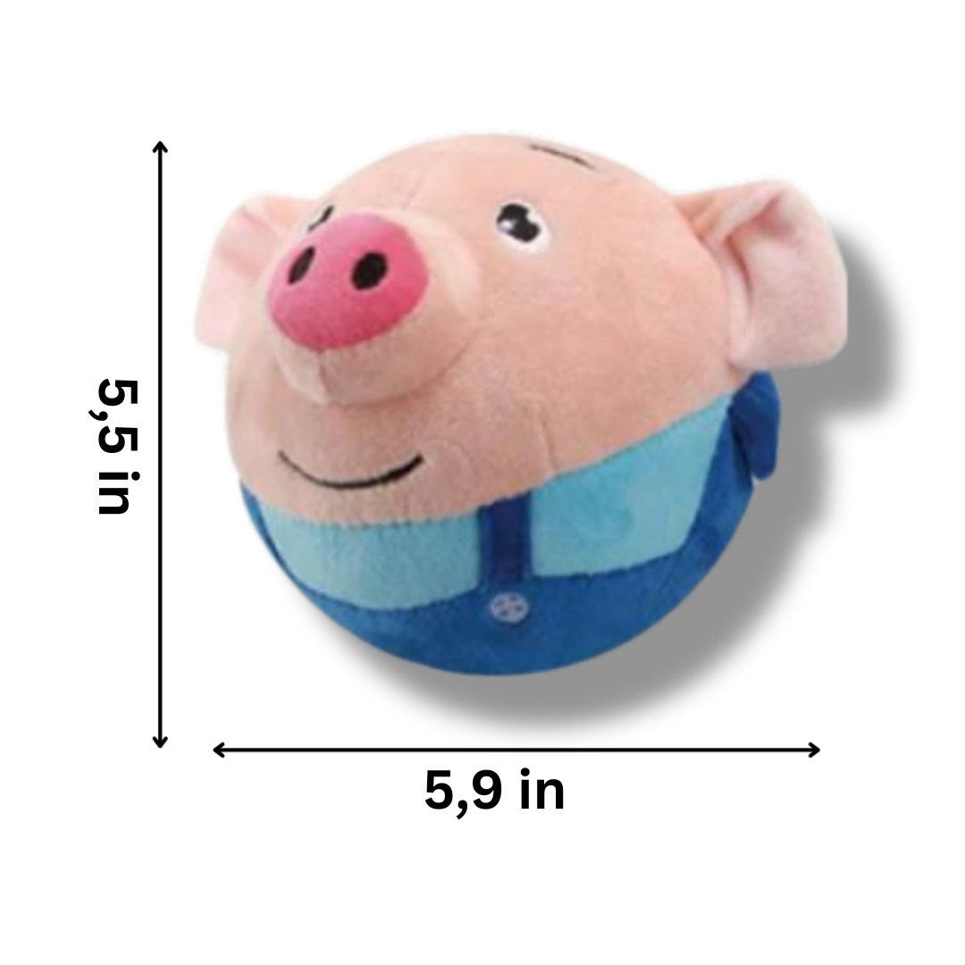 Interactive Bouncing Piggy Dog Toy