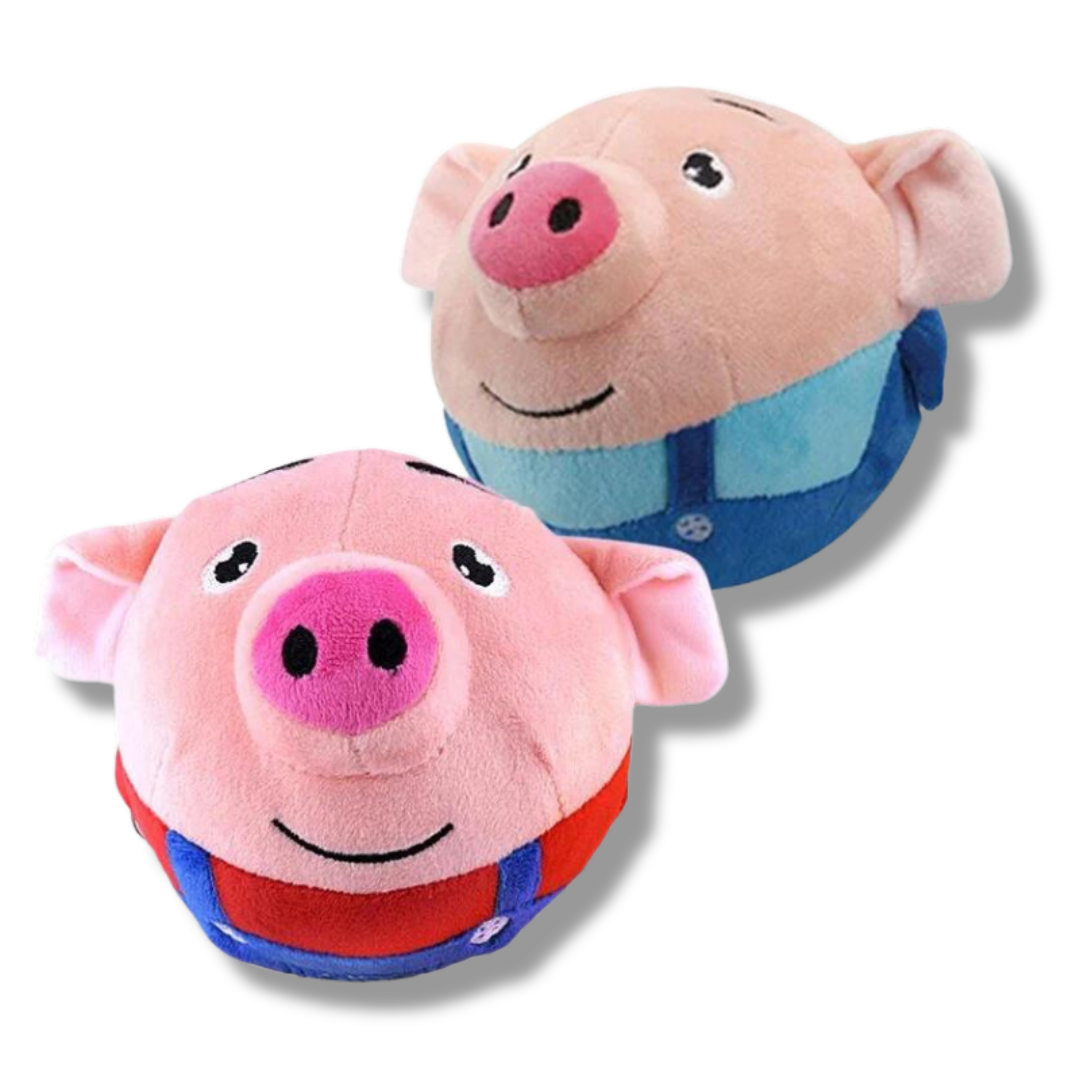 Interactive Bouncing Piggy Dog Toy