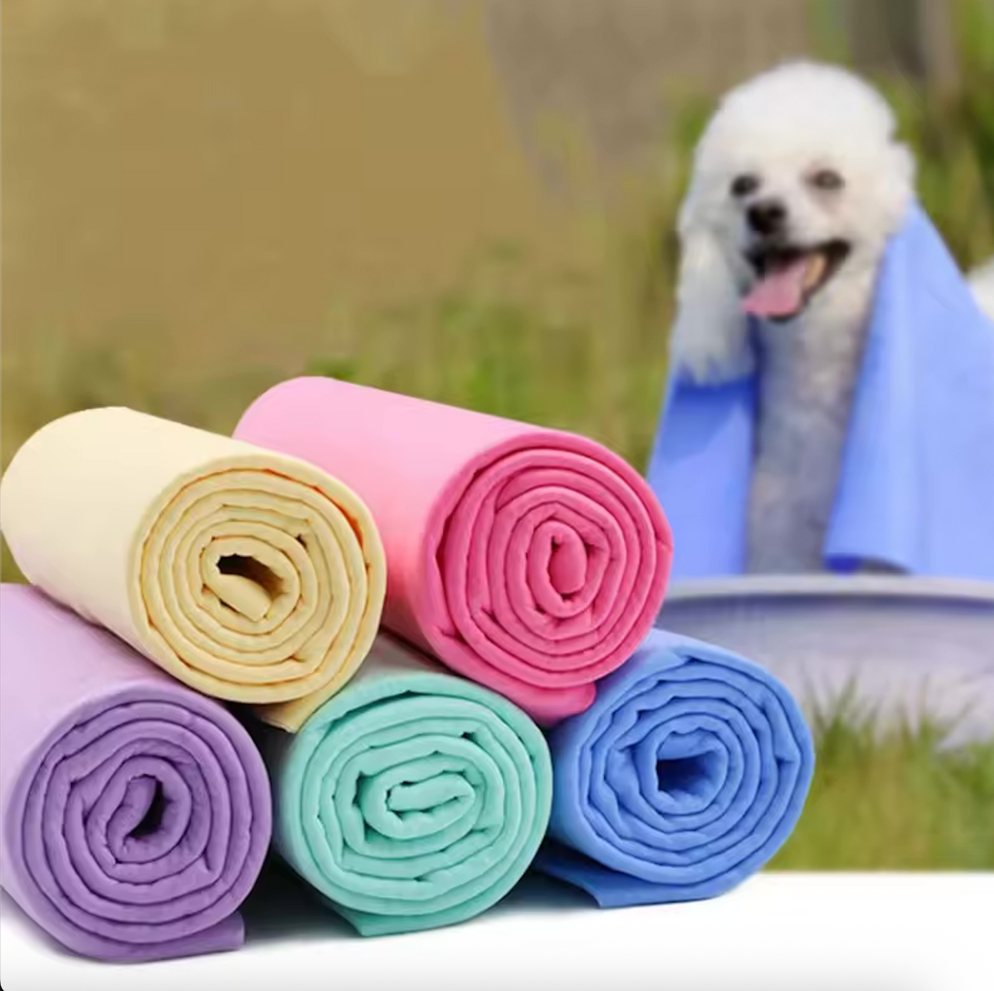 Pet Drying Towel with Bucket
