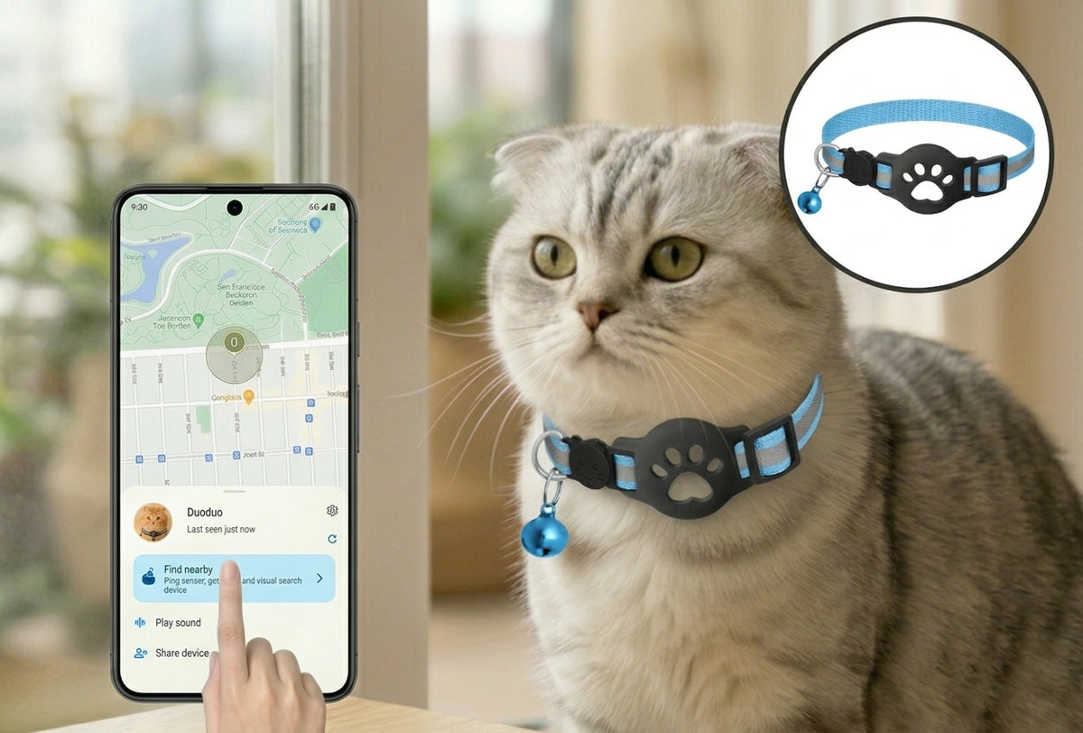 TrackPaw Reflective Cat Collar with Tracker Holder