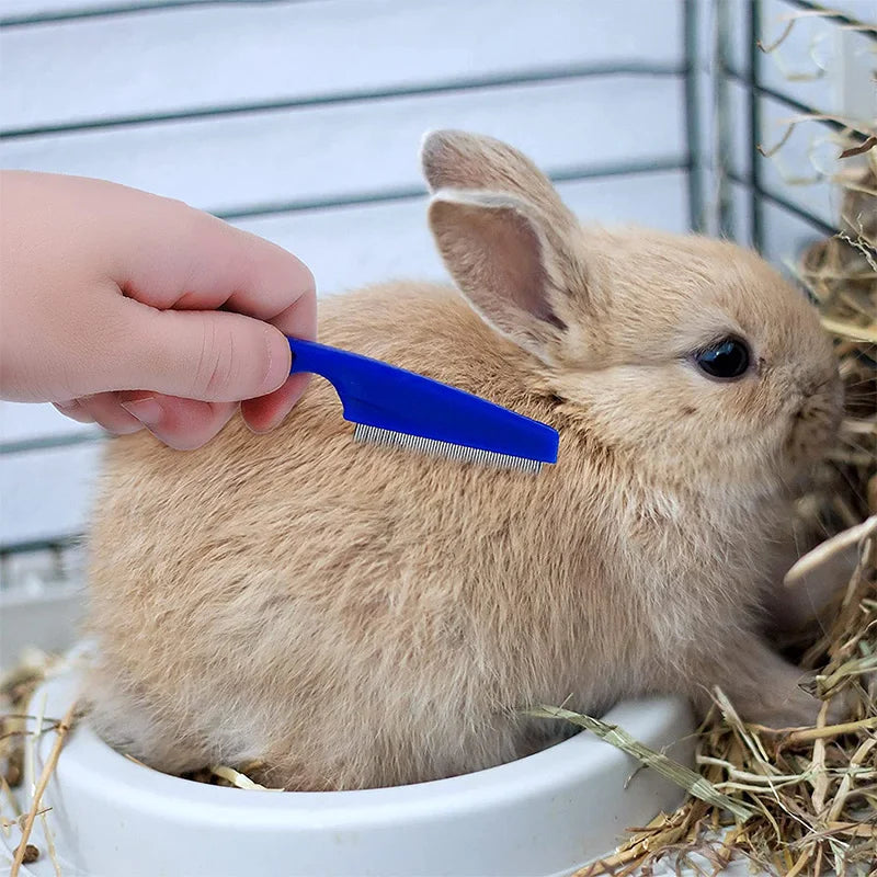 Rabbit Grooming Brush – Small Pet Hair Remover & Flea Comb