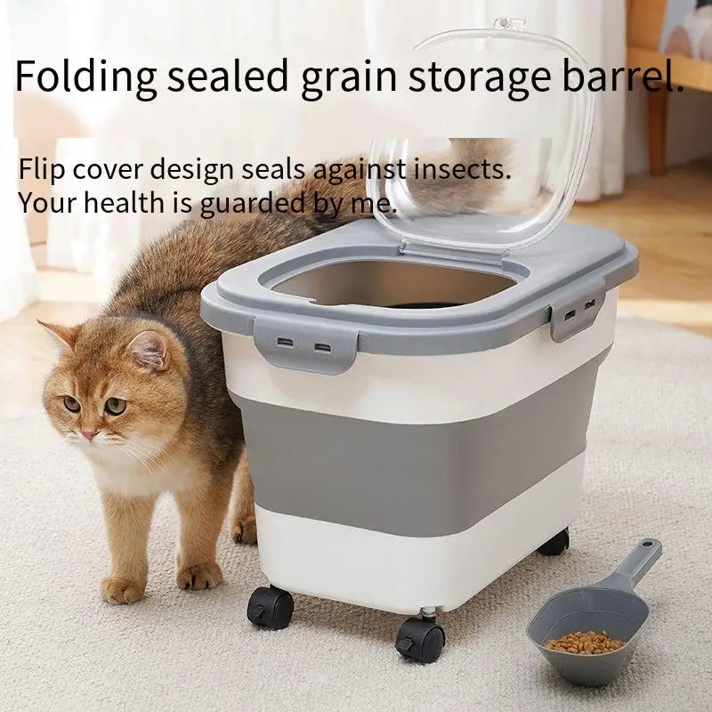 Foldable Airtight Pet Food & Grain Storage Container