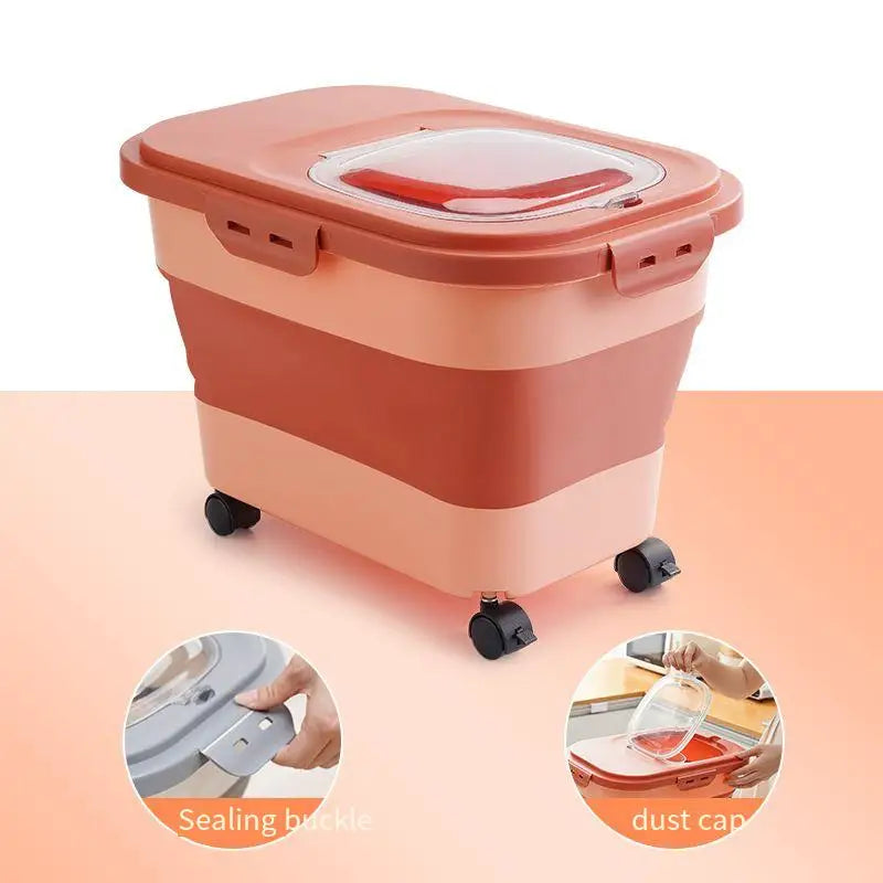 Foldable Airtight Pet Food & Grain Storage Container