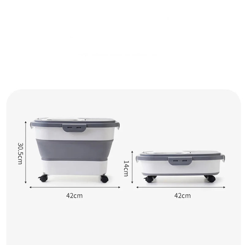 Foldable Airtight Pet Food & Grain Storage Container