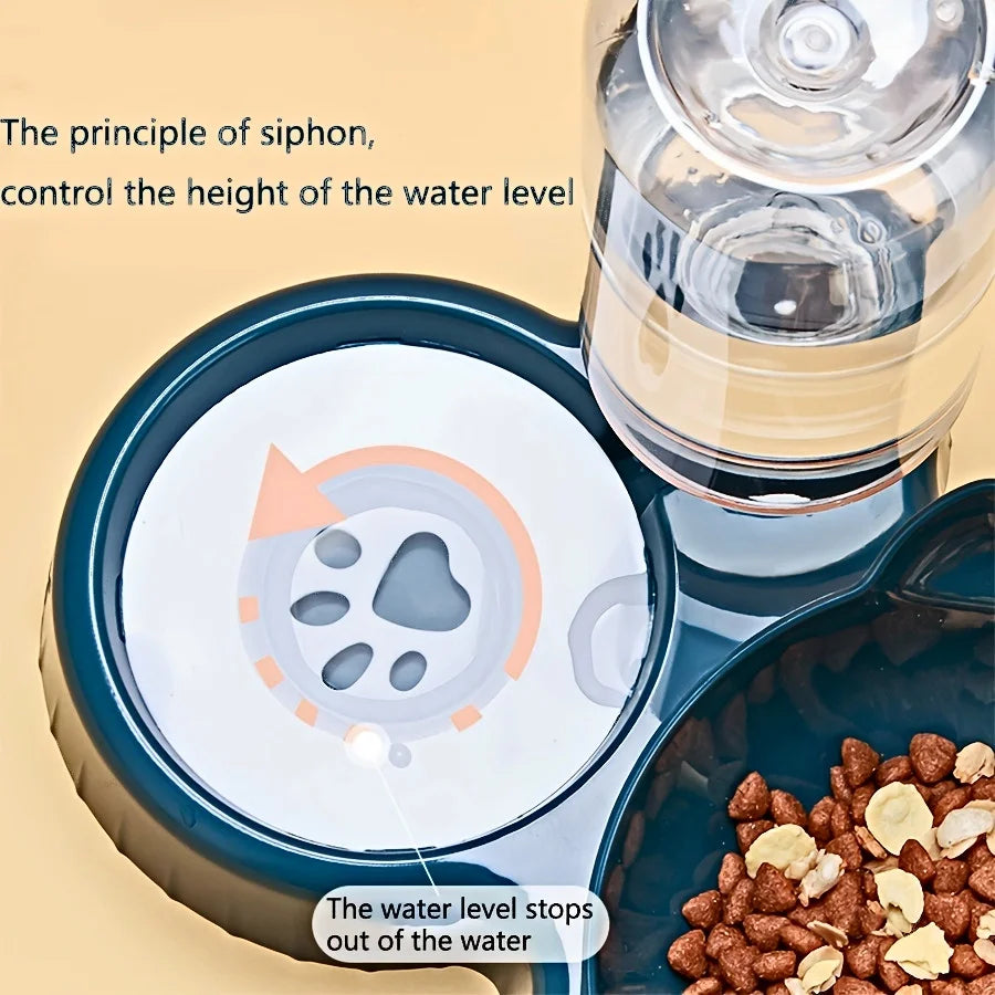 PurrFlow – 3-in-1 Cat Bowl & Water Feeder Set