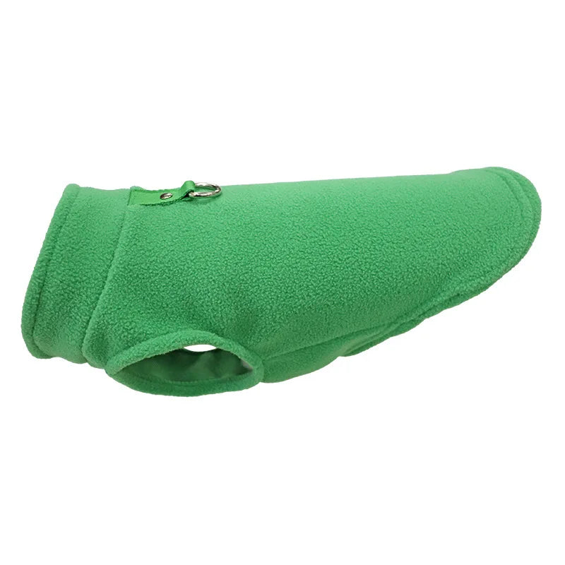 Warm Fleece Dog Jacket with D-Ring