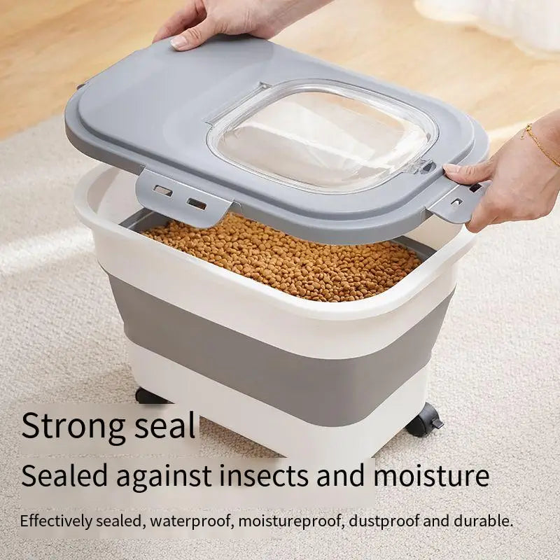 Foldable Airtight Pet Food & Grain Storage Container