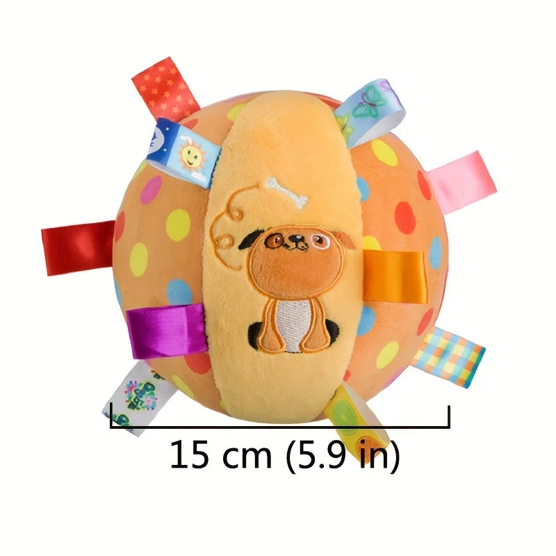 Interactive Chew-Resistant Dog Ball with Plush Handle
