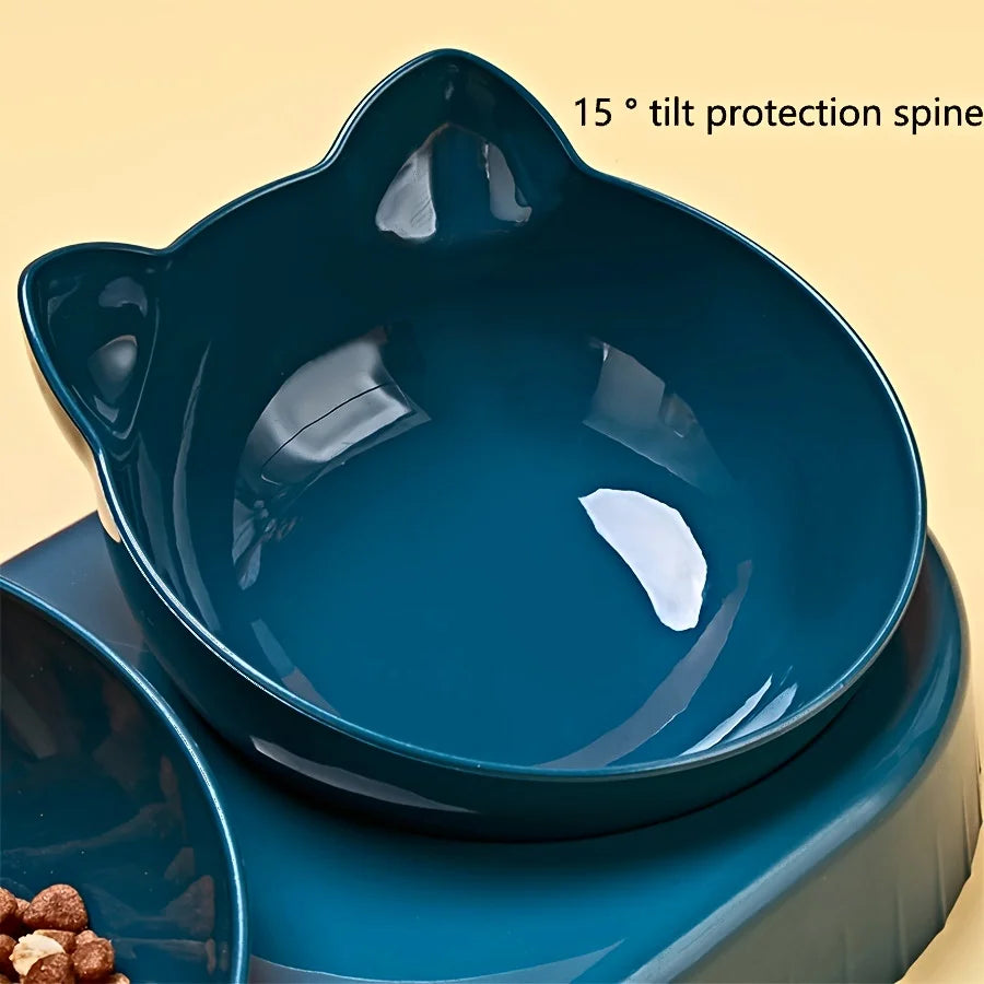 PurrFlow – 3-in-1 Cat Bowl & Water Feeder Set