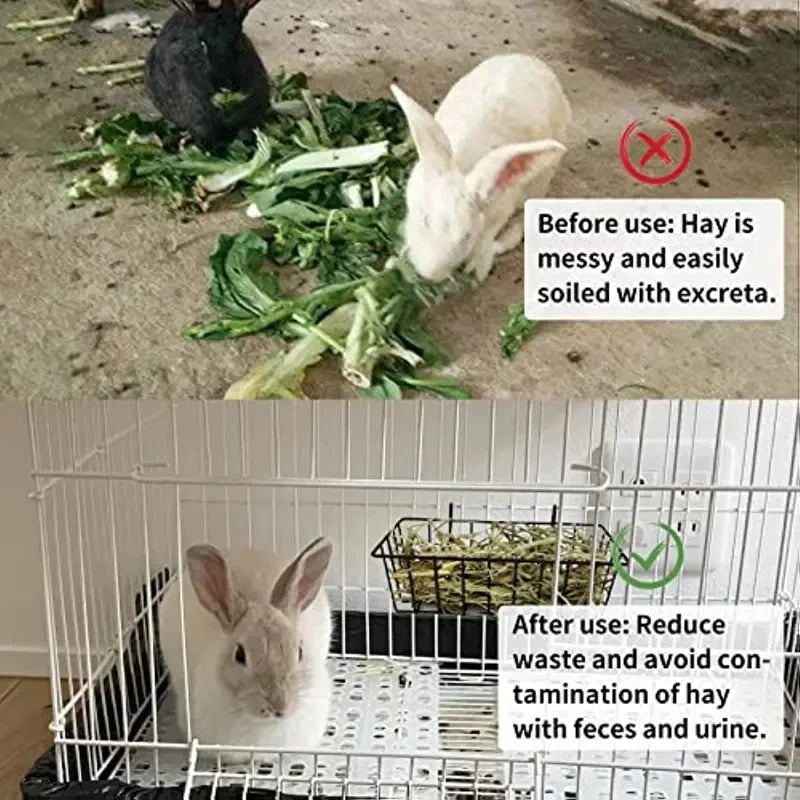 Rabbit Food Basket โ Grass Rack Hay Feeder for Rabbits
