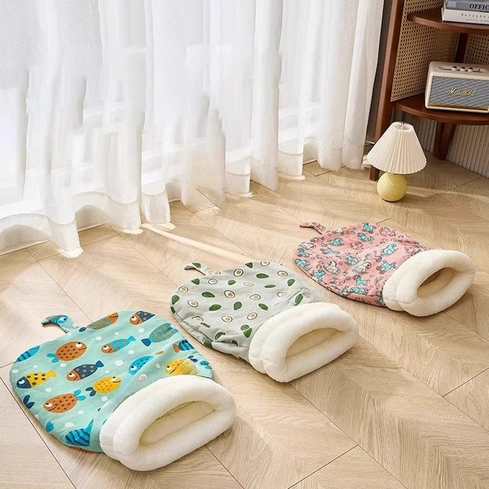 Cat Sleeping Bag – Fluffy Winter Nest Bed for Cats & Small Dogs