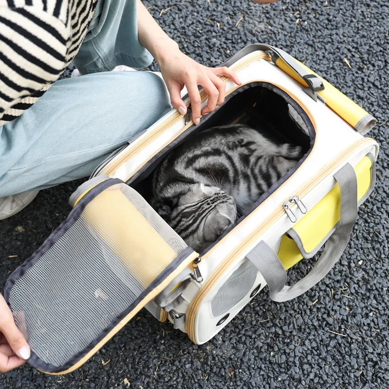 Portable Pet Carrier Backpack For Cats & Small Dogs