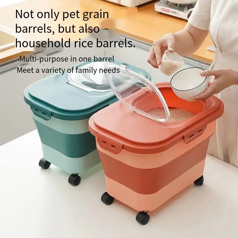 Foldable Airtight Pet Food & Grain Storage Container