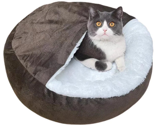 Orthopedic Dog Bed with Hooded Blanket