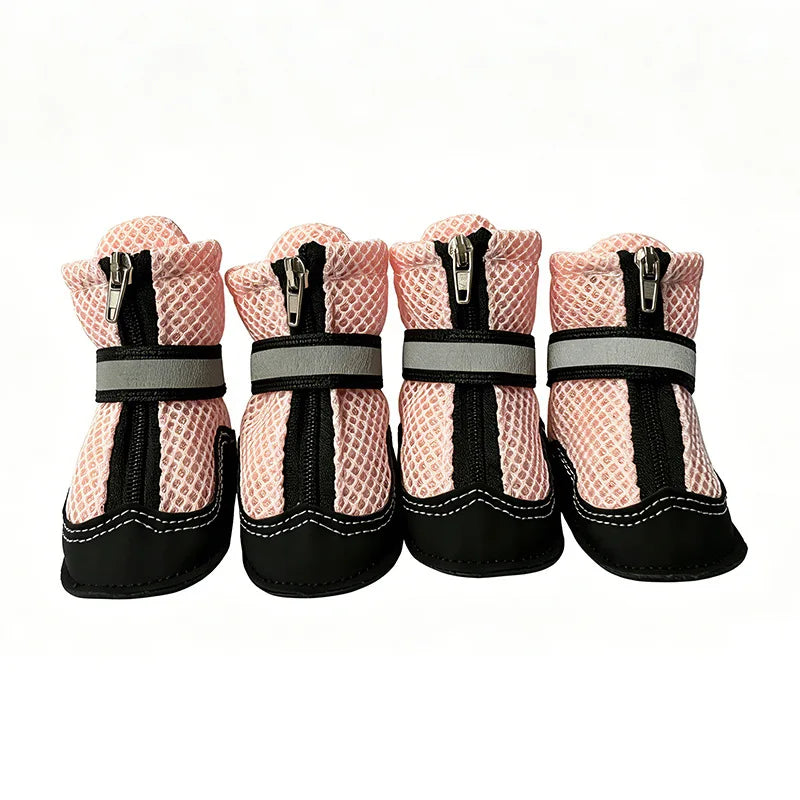 Breathable Mesh Dog Shoes with Anti-Slip Sole