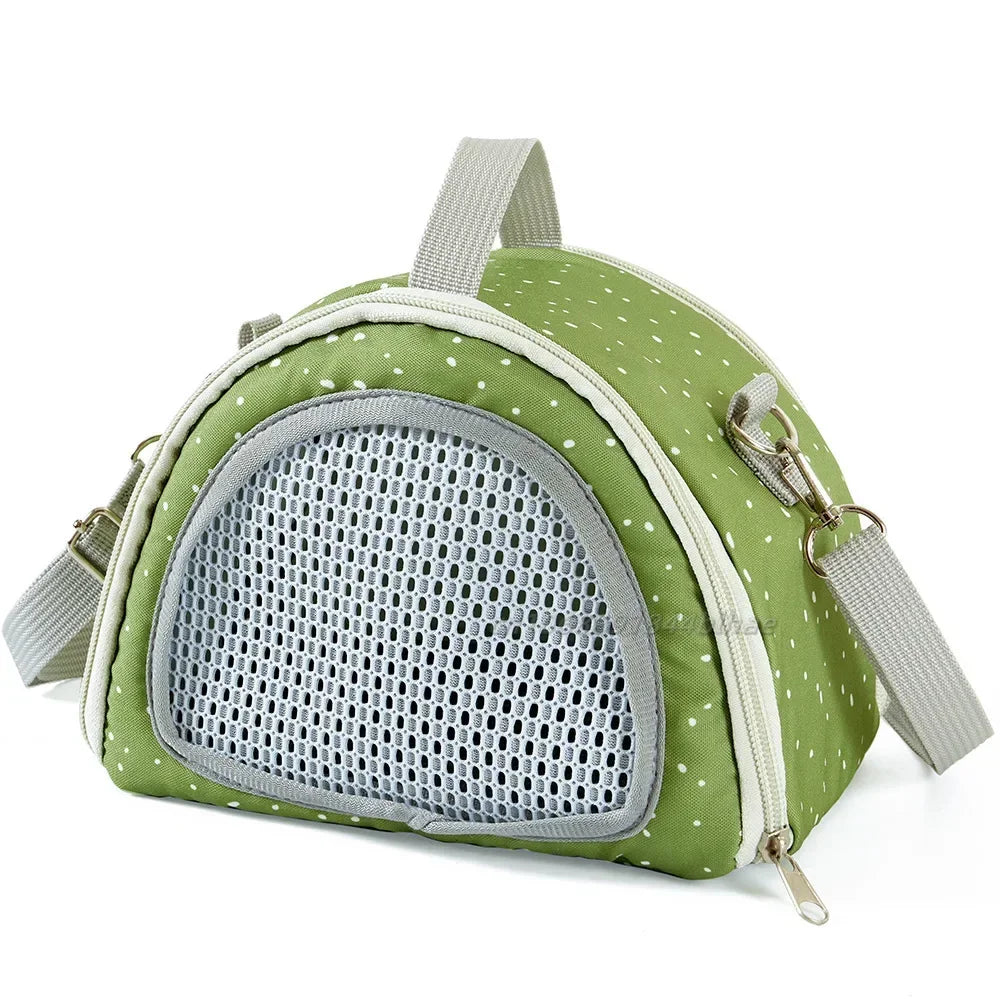 Small Pet Travel Carrier – Breathable Tote Bag for Hamsters, Guinea Pigs & Rabbits