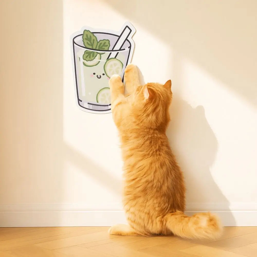 Cartoon Cat Wall Scratching Pad
