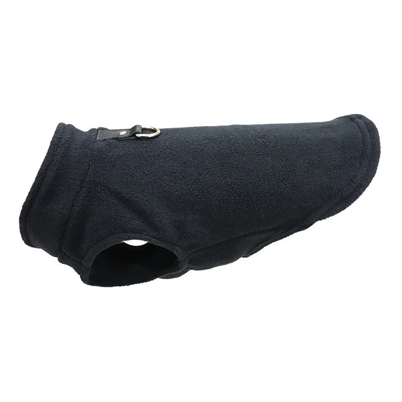 Warm Fleece Dog Jacket with D-Ring