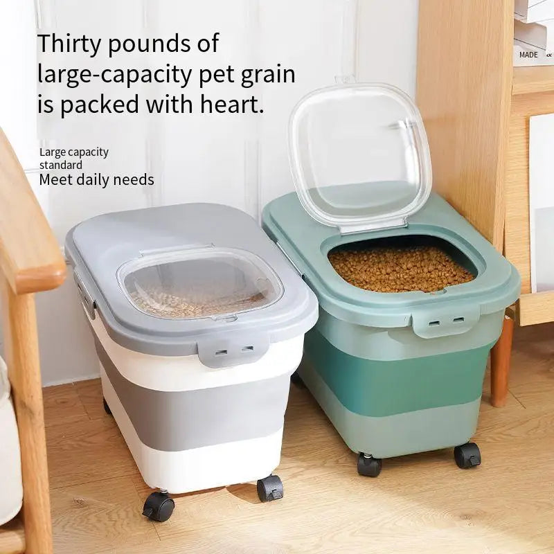 Foldable Airtight Pet Food & Grain Storage Container
