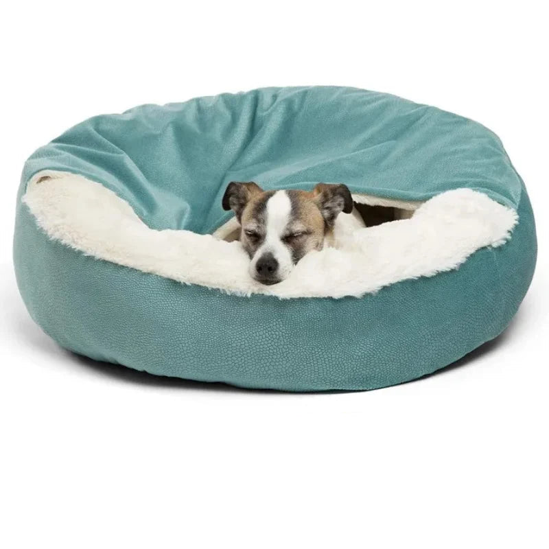 Orthopedic Dog Bed with Hooded Blanket
