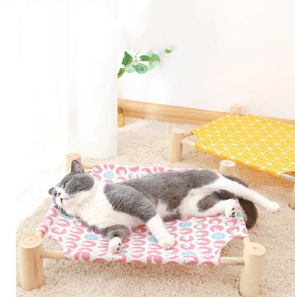 PawHaven - Wooden Pet Hammock Bed