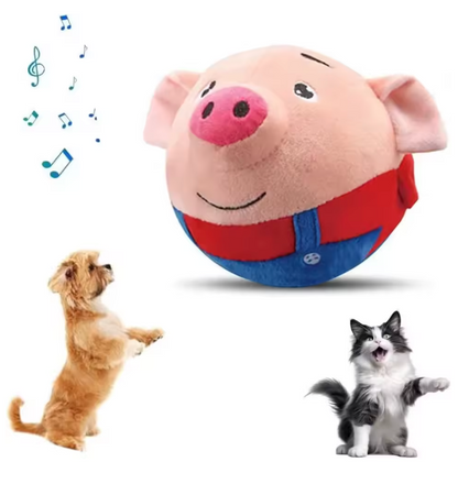 Interactive Bouncing Piggy Dog Toy