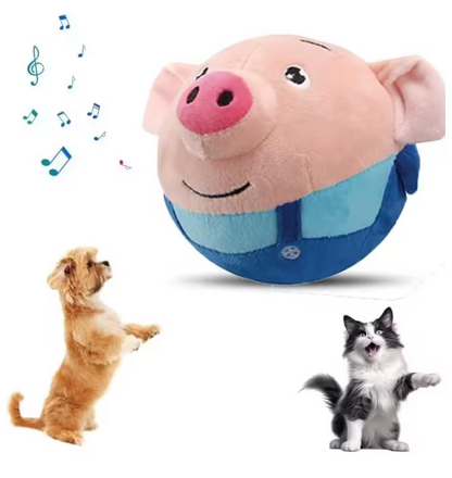 Interactive Bouncing Piggy Dog Toy