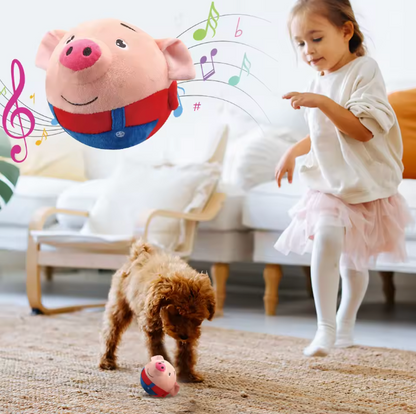 Interactive Bouncing Piggy Dog Toy