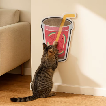 Cartoon Cat Wall Scratching Pad