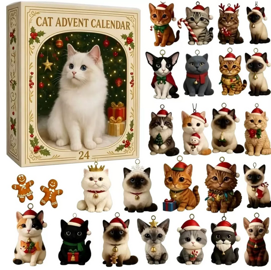 24-Day Cat Christmas Countdown Calendar 🎄🐱