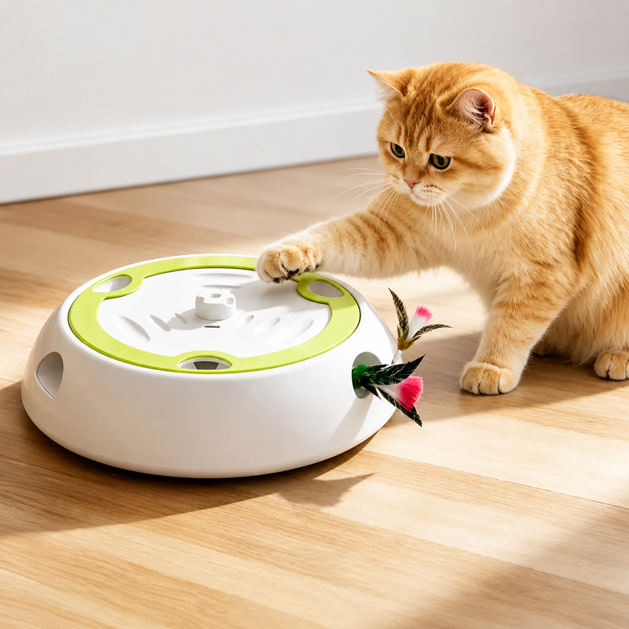 PouncePop - Rechargeable Interactive Feather Cat Toy