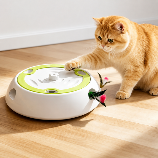 PouncePop - Rechargeable Interactive Feather Cat Toy