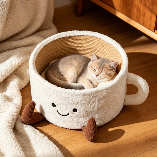 Coffee Cup Cosy Pet Bed