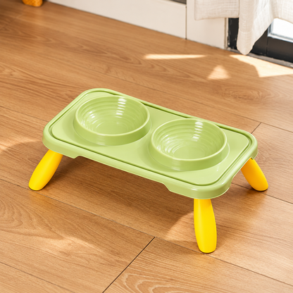 Elevated Double Pet Bowl for Cats & Dogs