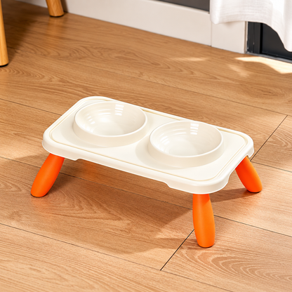 Elevated Double Pet Bowl for Cats & Dogs