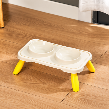 Elevated Double Pet Bowl for Cats & Dogs