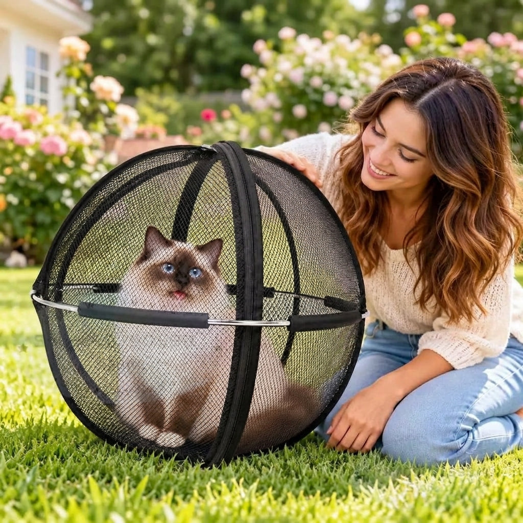 RollyBall – Pop-Up Rolling Cat Playpen 🐱🌐