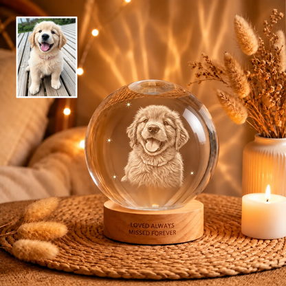 ForeverPaw – Personalised Pet Memorial Crystal Ball 🔮🐾