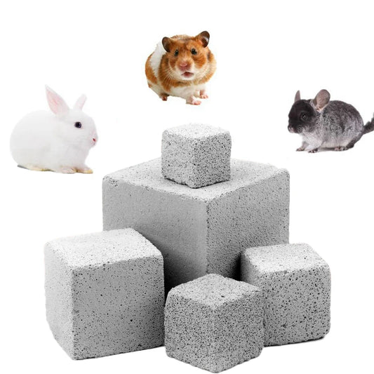 Natural Mineral Molar Stone – Teeth Grinding Chew Toy for Small Pets