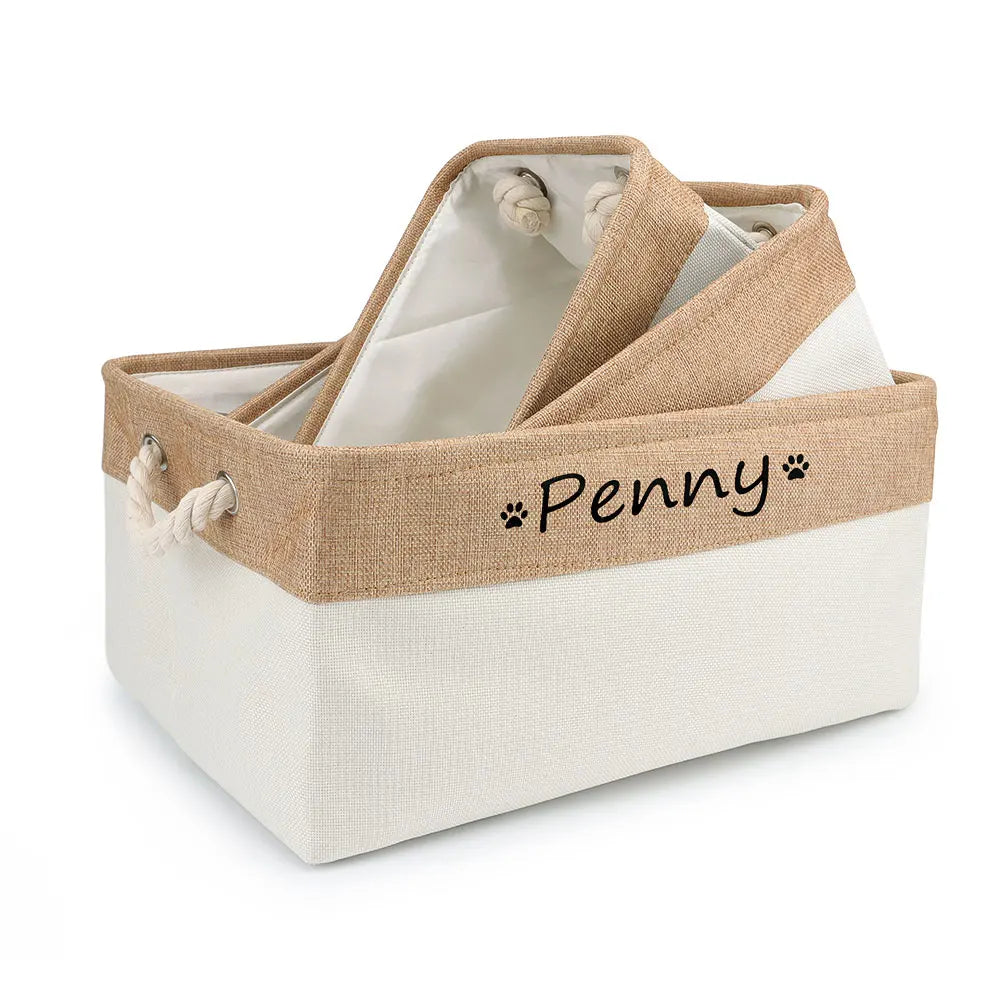 Personalized Pet Toy Basket