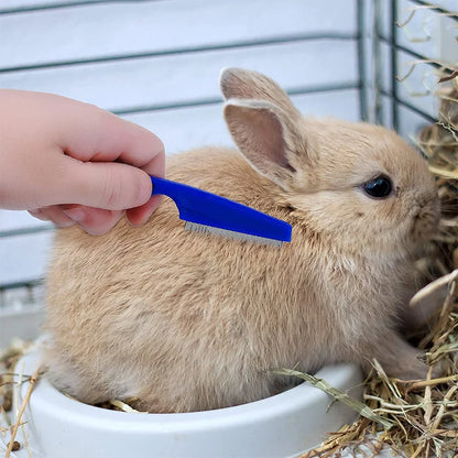 Rabbit Grooming Brush – Small Pet Hair Remover & Flea Comb