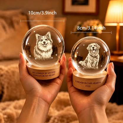 ForeverPaw – Personalised Pet Memorial Crystal Ball 🔮🐾
