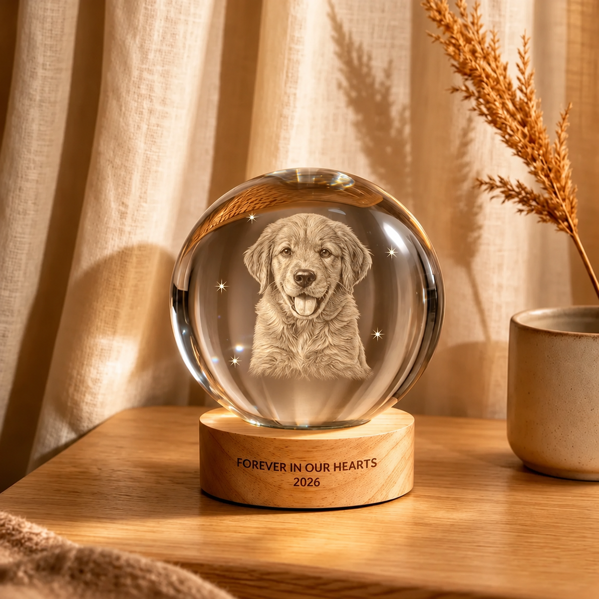 ForeverPaw – Personalised Pet Memorial Crystal Ball 🔮🐾