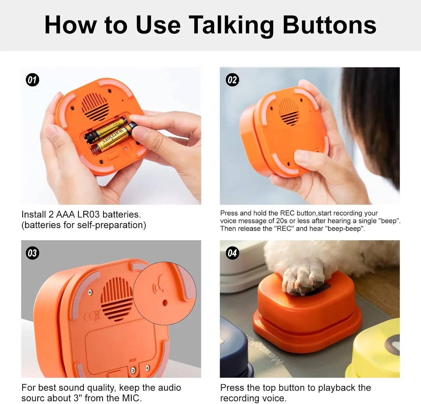 Dog Communication Recording Button