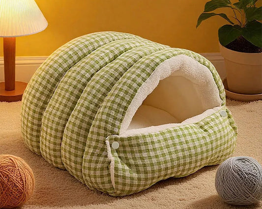 WarmNest Detachable Winter Pet House with Floor Mat