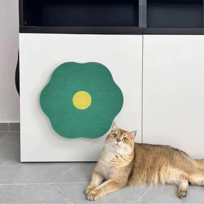 Flower Shape Wall-Mounted Cat Scratching Board – Space-Saving