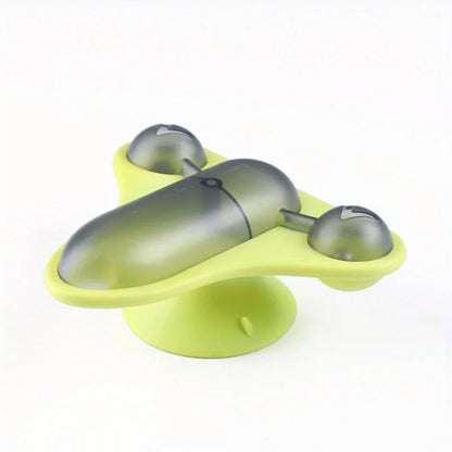 SpinChase Cat Teaser Toy – Spinning Aircraft Treat Dispenser for Cats