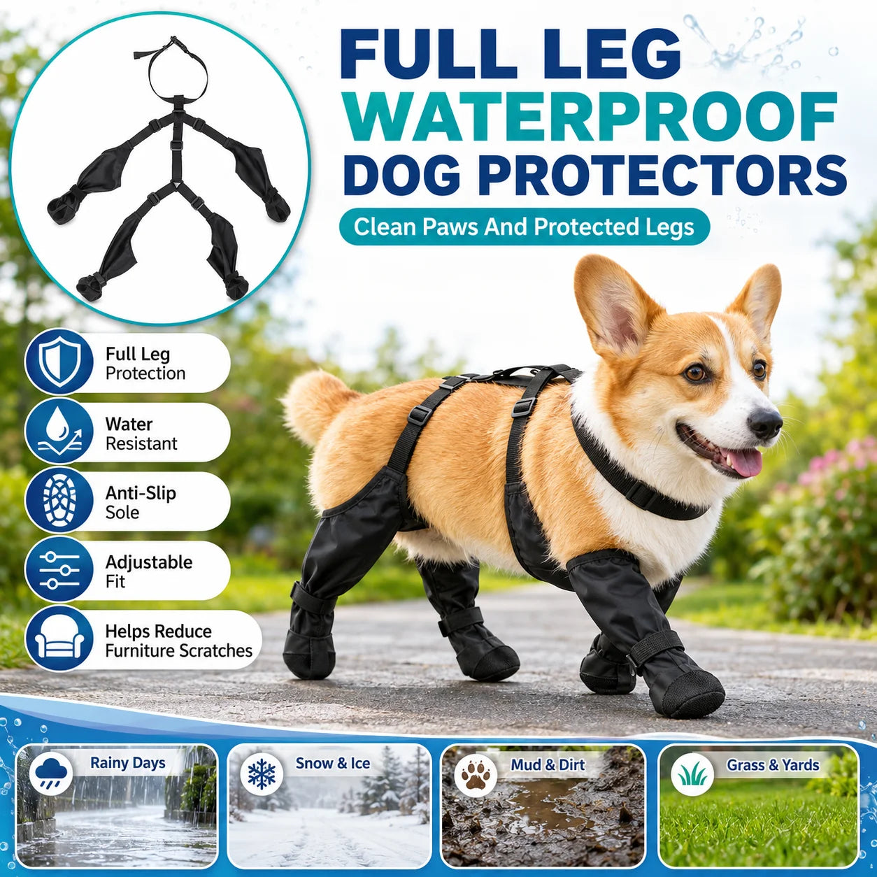 PawGuard Waterproof Dog Boots