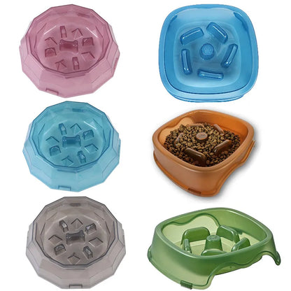 Pet Slow Feeding Bowl - Anti-Choking, Non-Slip Bowl for Cats & Dogs