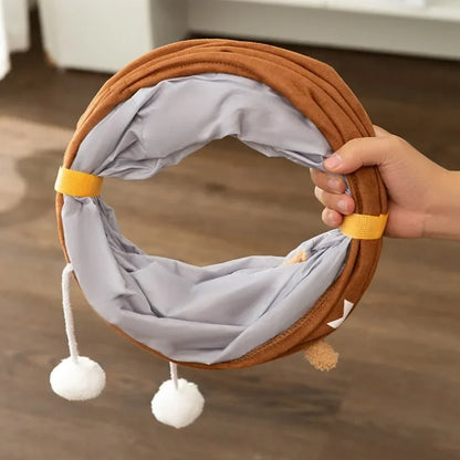 Foldable Cat Tunnel & Cozy Bed – Fun, Spacious & Easy to Store